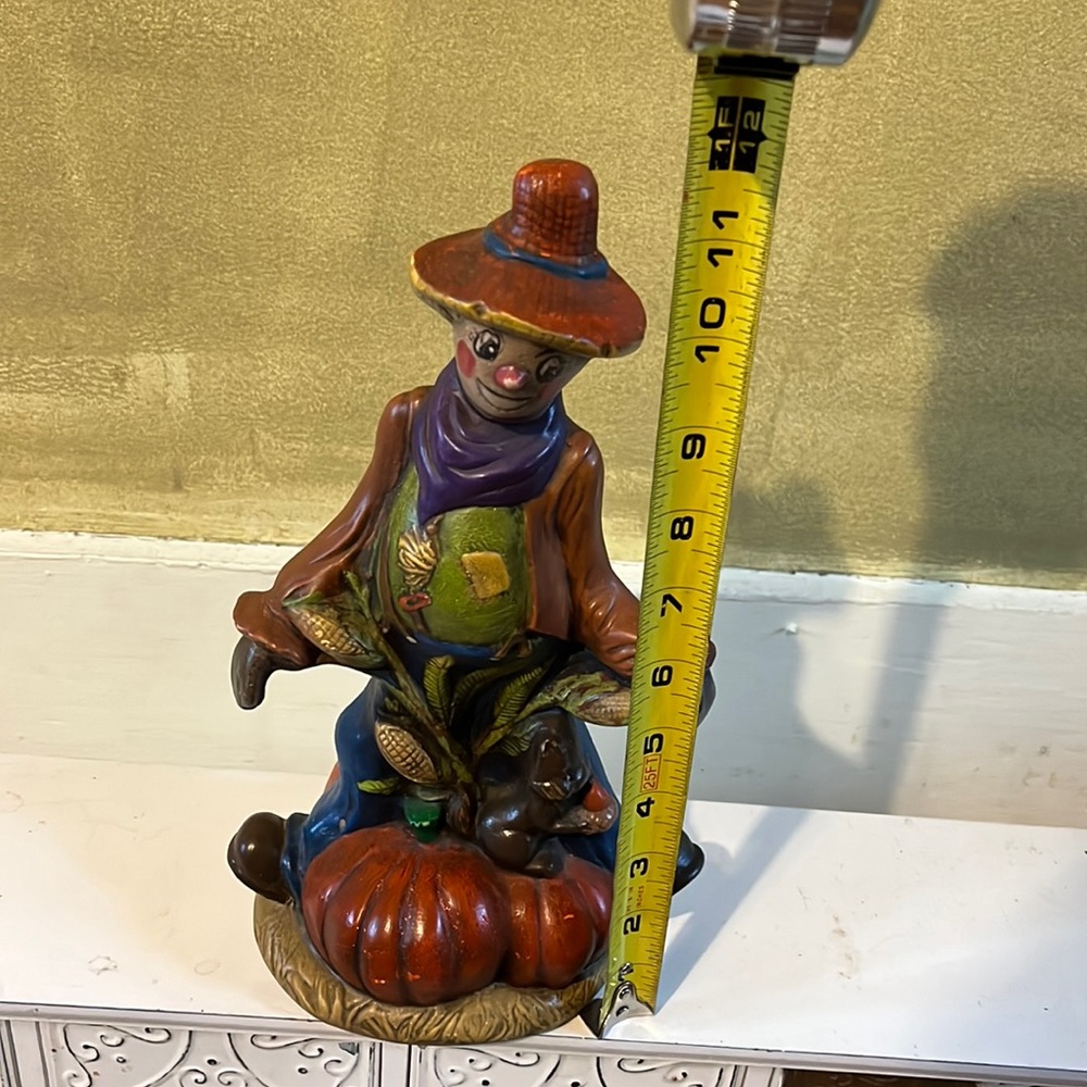 Vintage Fall Scarecrow Statue ceramic pottery mold - Picture 5 of 6